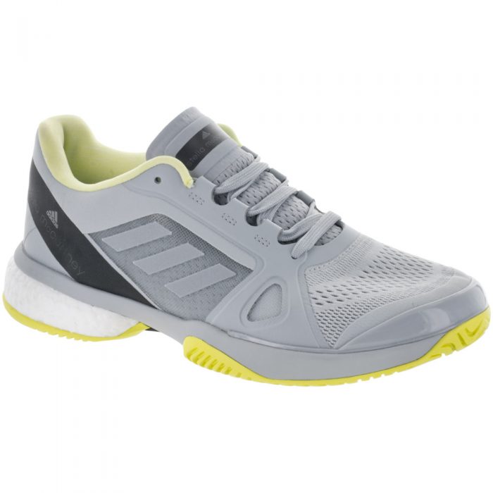 adidas Stella Barricade Boost: adidas Women's Tennis Shoes Eggshell Grey/Aero Lime