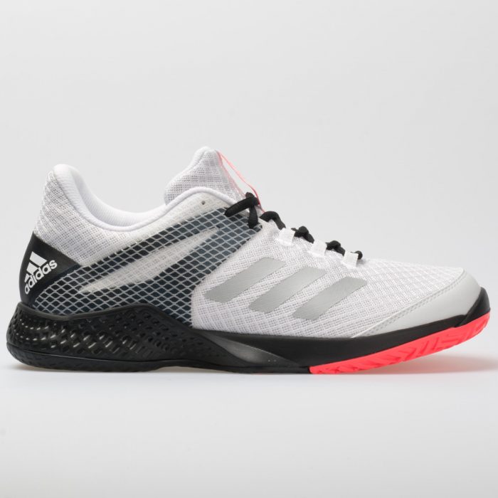 adidas adizero Club 2: adidas Men's Tennis Shoes White/Matte Silver/Black