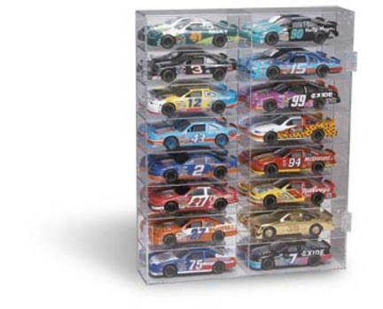 16 Car Mirrored Back Display Case for 1/24 Scale Cars from Clearwater Displays
