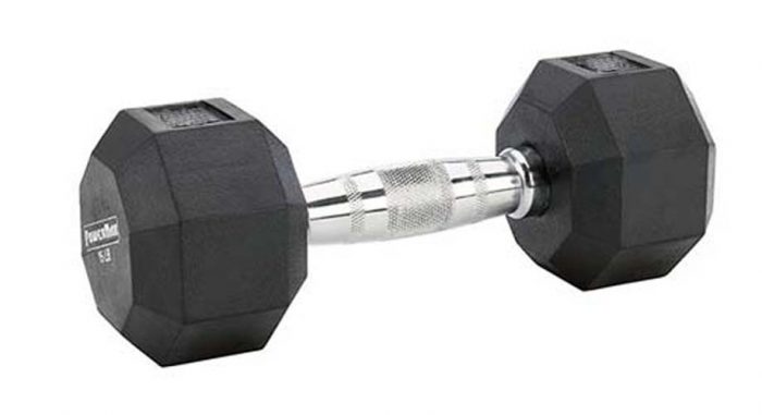40 lbs. Rubber Coated Dumbbell