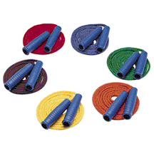 8' Rainbow Jump Ropes with Blue Handles (Case of 24)