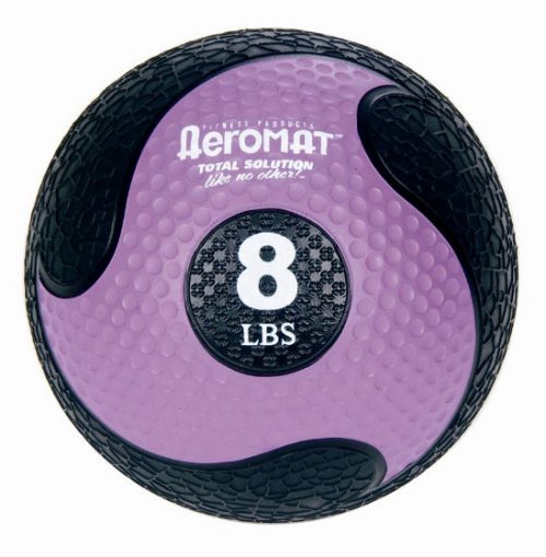 AGM Group 35967 9 in. Deluxe Medicine Ball - Black-Purple