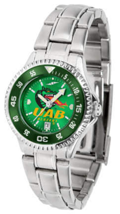 Alabama (Birmingham) Blazers Competitor AnoChrome Ladies Watch with Steel Band and Colored Bezel
