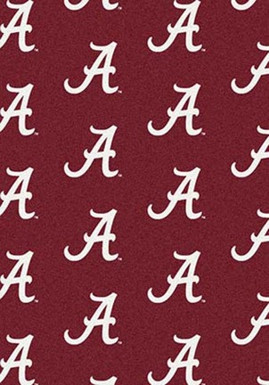 Alabama Crimson Tide 3' 10" x 5' 4" Team Repeat Area Rug ("A" Logo)