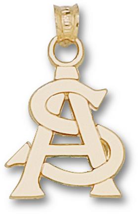Arizona State Sun Devils "AS" Lapel Pin - 10KT Gold Jewelry