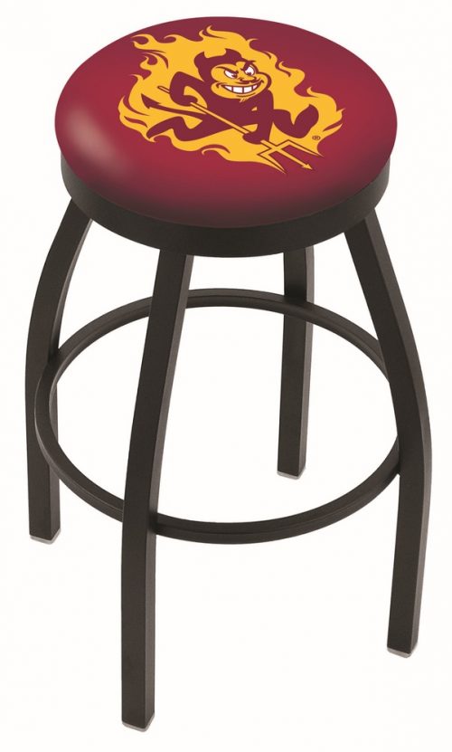 Arizona State Sun Devils (L8B2B) 30" Tall Logo Bar Stool by Holland Bar Stool Company (with Single Ring Swivel Black Solid Welded Base)