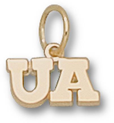 Arizona Wildcats "UA" 3/16" Charm - 14KT Gold Jewelry