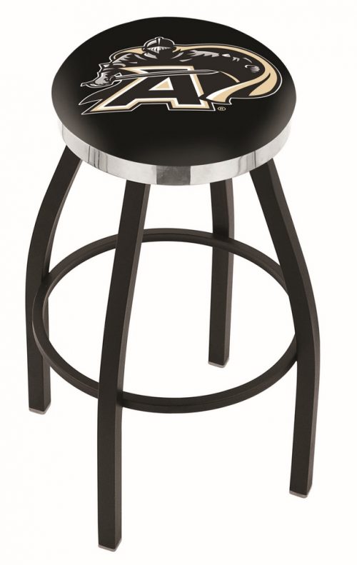 Army Black Knights (L8B2C) 30" Tall Logo Bar Stool by Holland Bar Stool Company (with Single Ring Swivel Black Solid Welded Base)
