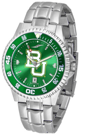 Baylor Bears Competitor AnoChrome Men's Watch with Steel Band and Colored Bezel
