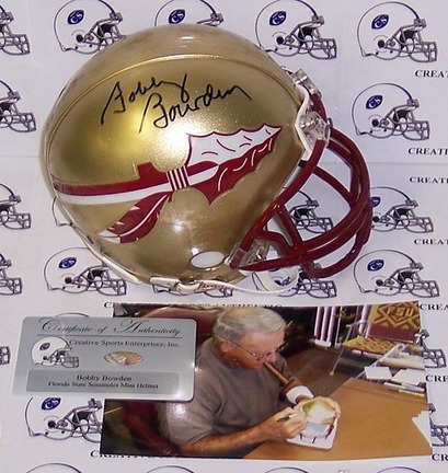 Bobby Bowden Autographed Florida State Seminoles Mini Football Helmet