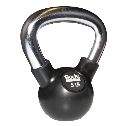 Body Sport BDSRSKB18 Rubber Steel Kettle Bell 18 lbs