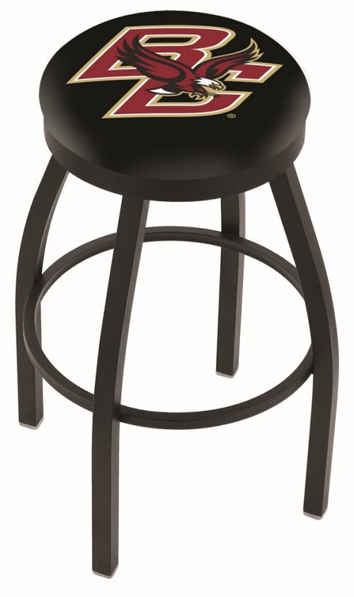 Boston College Eagles (L8B2B) 25" Tall Logo Bar Stool by Holland Bar Stool Company (with Single Ring Swivel Black Solid Welded Base)