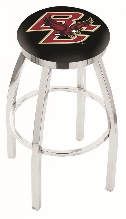 Boston College Eagles (L8C2C) 30" Tall Logo Bar Stool by Holland Bar Stool Company (with Single Ring Swivel Chrome Solid Welded Base)
