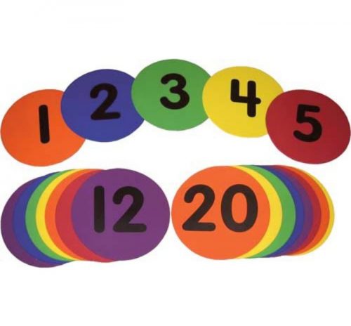 Bright Colored Number Markers-Rainbow Set