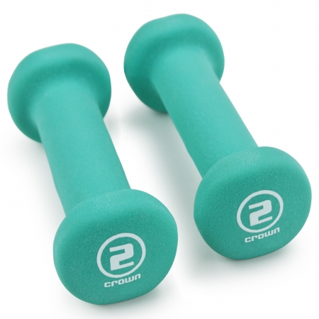 Brybelly Holdings SWGT-002 Pair of 2 lbs Teal Neoprene Body Sculpting Hand Weights