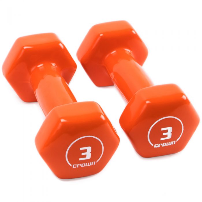 Brybelly SWGT-803 3 lbs Vinyl Hex Hand Weights