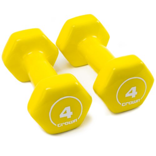 Brybelly SWGT-804 4 lbs Vinyl Hex Hand Weights