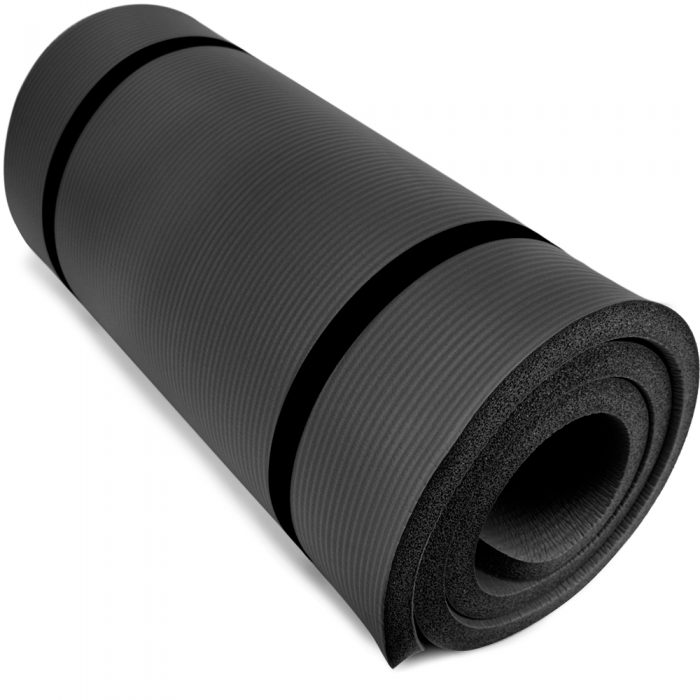 Brybelly SYOG-091 Ultra Thick 1 in. Yoga Cloud Black