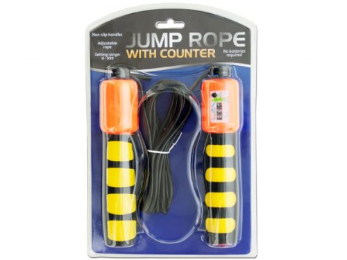 Bulk Buys OF360-20 Jump Rope with Counter Non-Slip Handles 20 Piece
