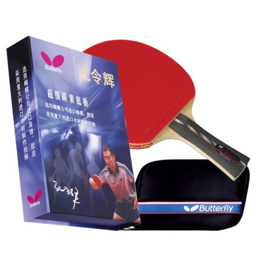 Butterfly Kong Linghui Flared Shakehand Table Tennis Paddle and Case