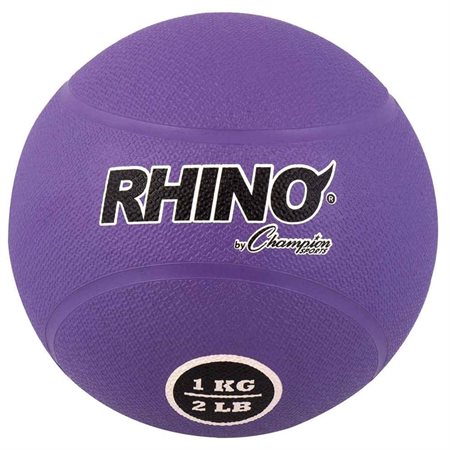 Champion Sports 16337 1 kg Rubber Medicine Ball Purple