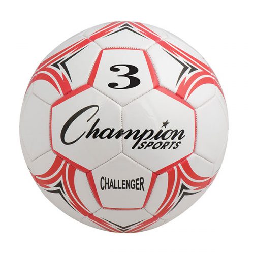Champion Sports CH3RD Challenger Series Soccer Ball Red & White - Size 3