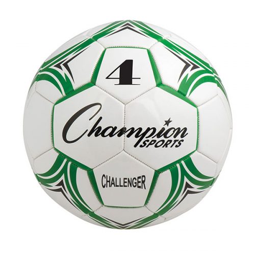 Champion Sports CH4GN Challenger Series Soccer Ball Green & White - Size 4