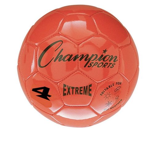 Champion Sports CHSEX4OR 4 Size Extreme Series Soccer Ball - orange