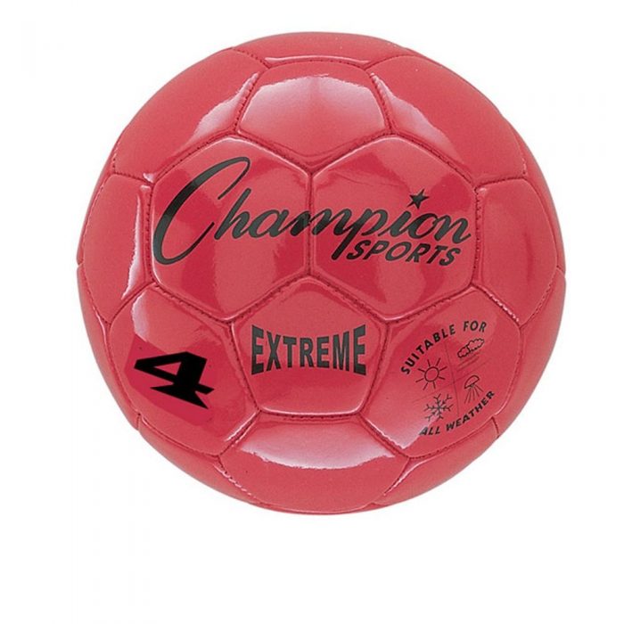 Champion Sports CHSEX4RD 4 Size Extreme Series Soccer Ball - Red
