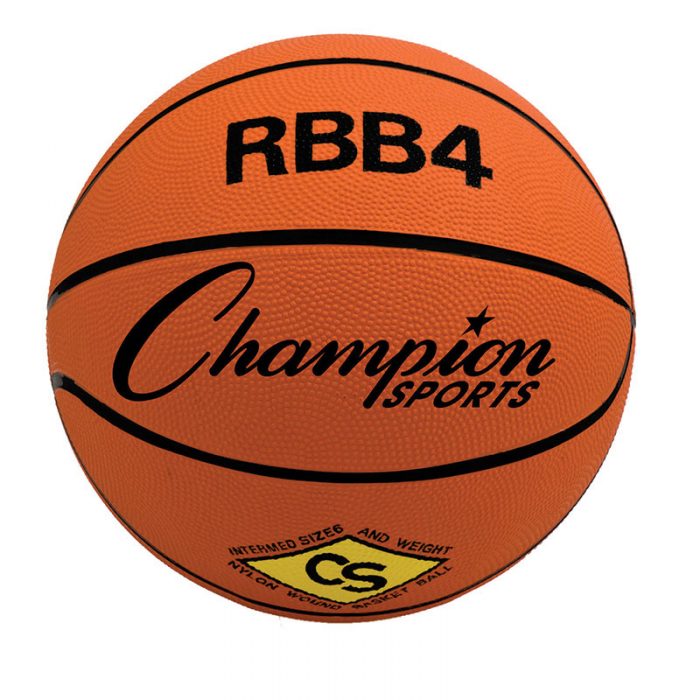 Champion Sports CHSRBB4BN Intermediate Size Rubber Basketball