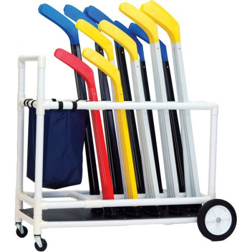 Champion Sports HOCKH Deluxe ABS Floor Hockey Cart White