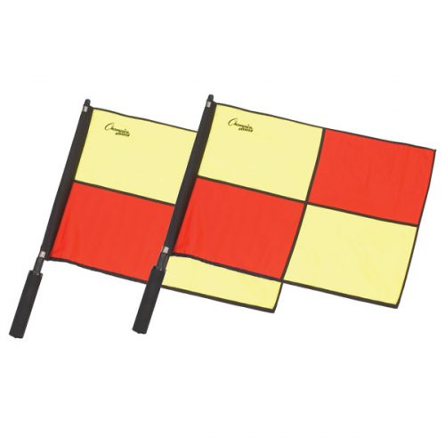 Champion Sports LFPRO Official Checkered Flag with Border Red & Yellow