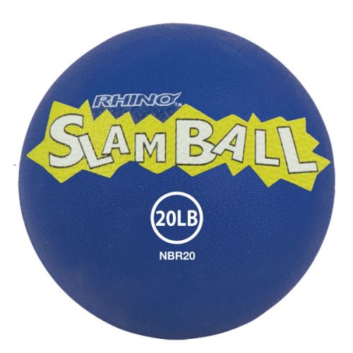 Champion Sports NBR20 20 lbs Rhino Slam Ball Blue