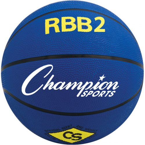 Champion Sports RBB2BL 27.5 in. Pro Rubber Basketball Royal Blue