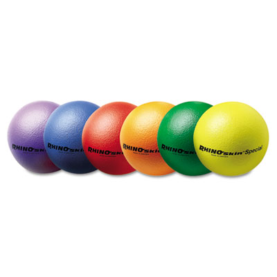 Champion Sports RS85SET Rhino Skin Ball Sets- 8.5"- Blue- Green- Orange- Purple- Red- Yellow- 6/Set