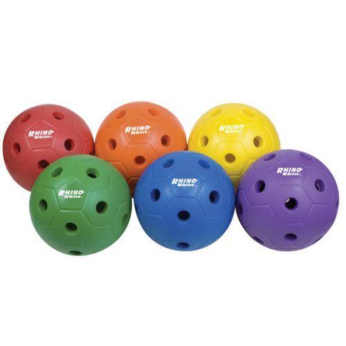 Champion Sports RSH6SET Rhino Skin Mini Soccer Ball Set Multicolor - Size 4 - Set of 6