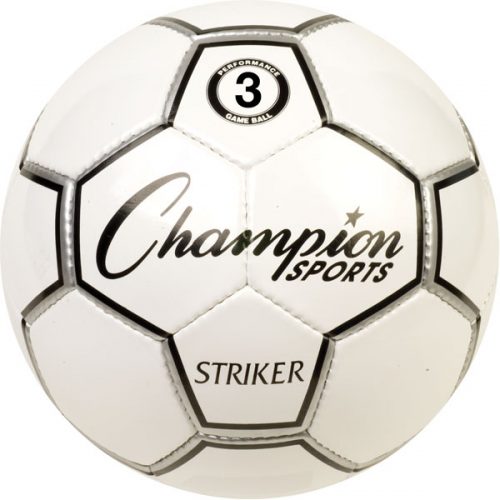 Champion Sports STRIKER3 Striker Soccer Ball Black & White - Size 3