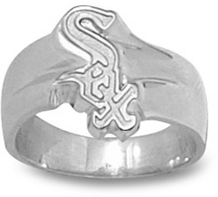Chicago White Sox "Sox" Border Ladies' Ring Size 6 1/2 - Sterling Silver Jewelry