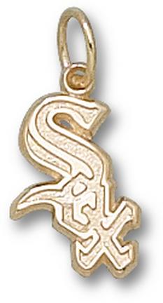 Chicago White Sox "Sox with Border" 1/2" Charm - 14KT Gold Jewelry
