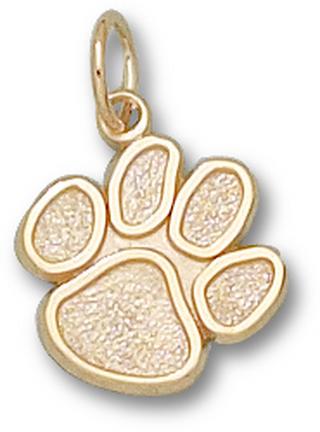 Clemson Tigers 1/2" "Paw" Charm - 10KT Gold Jewelry