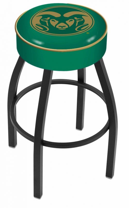 Colorado State Rams (L8B1) 25" Tall Logo Bar Stool by Holland Bar Stool Company (with Single Ring Swivel Black Solid Welded Base)