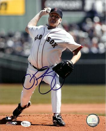 Curt Schilling Autographed Boston Red Sox 8" x 10" Photograph (Unframed)