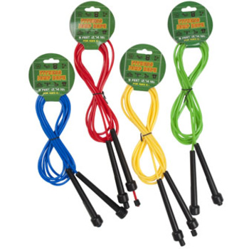 DDI 2286258 9 Foot Fitness Jump Rope 4 Assorted Colors With Black Handles Case of 24