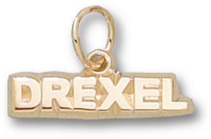 Drexel Dragons "Drexel" 1/8" Charm - 14KT Gold Jewelry