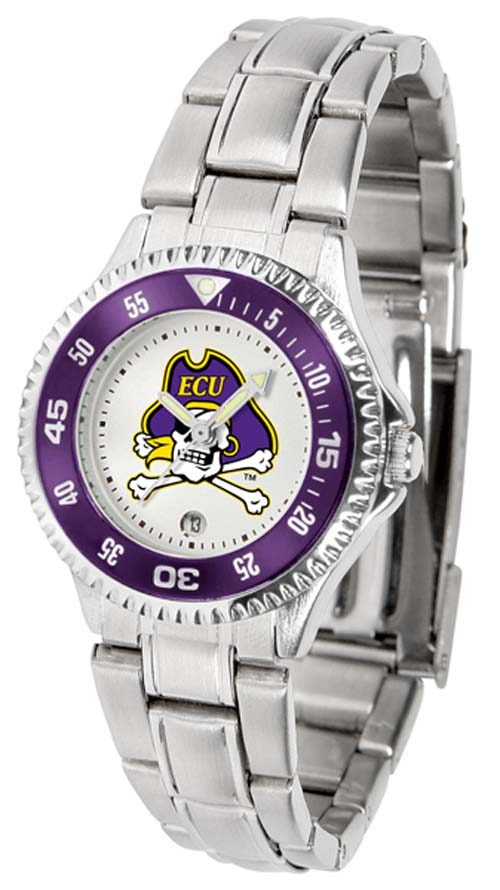 East Carolina Pirates Competitor Ladies Watch with Steel Band
