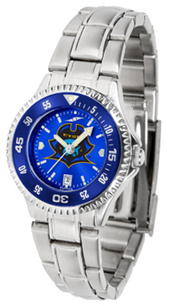 East Tennessee State Buccaneers Competitor AnoChrome Ladies Watch with Steel Band and Colored Bezel