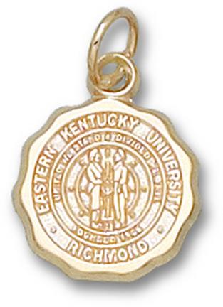 Eastern Kentucky Colonels 1/2" "Seal" Charm - 10KT Gold Jewelry