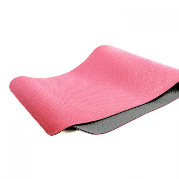 EcoWise 80411 0.25 x 24 x 72 in. Elite Yoga Mat Gray & Pink