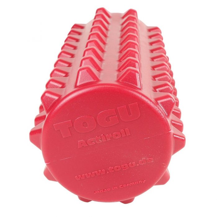 Fabrication Enterprises 30-4461R Togu Actiroll Spiked Massage Roller 12 x 5 in. Red
