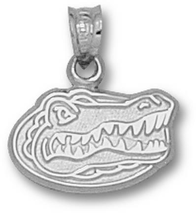 Florida Gators 3/8" "Gator Head" Pendant - 10KT White Gold Jewelry
